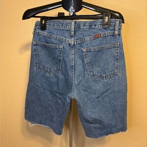 Wrangler’s Blue Denim Men's Shorts Raw Hem Cutoff Bermuda